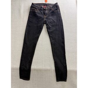 T&Y Fashion Jeans Womens 5/6 Charcoal Gray Denim Cotton Skinny Leg Dark Wash